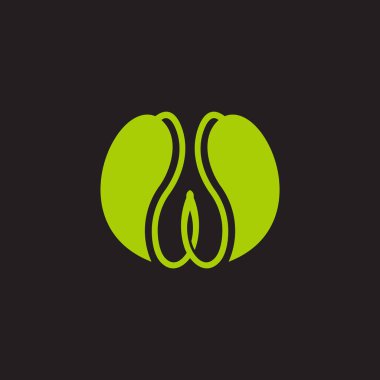 w yaprağı basit logo vektörünü eğriliyor 