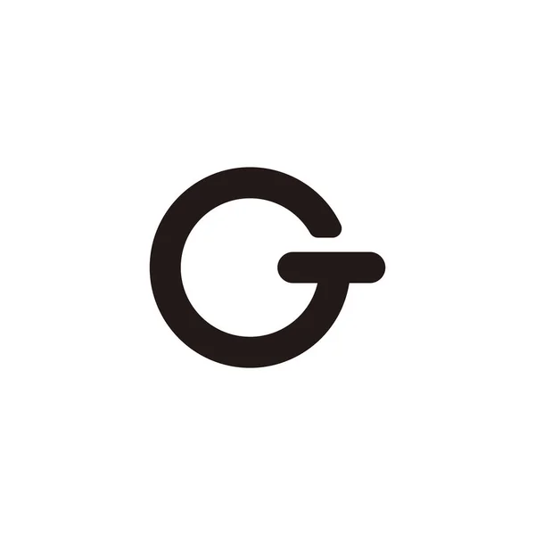 Letter Ronde Geometrische Krommen Logo Vector — Stockvector