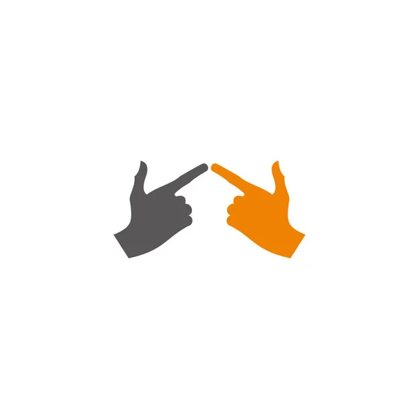 Wijzend Hand Debat Symbool Vector — Stockvector
