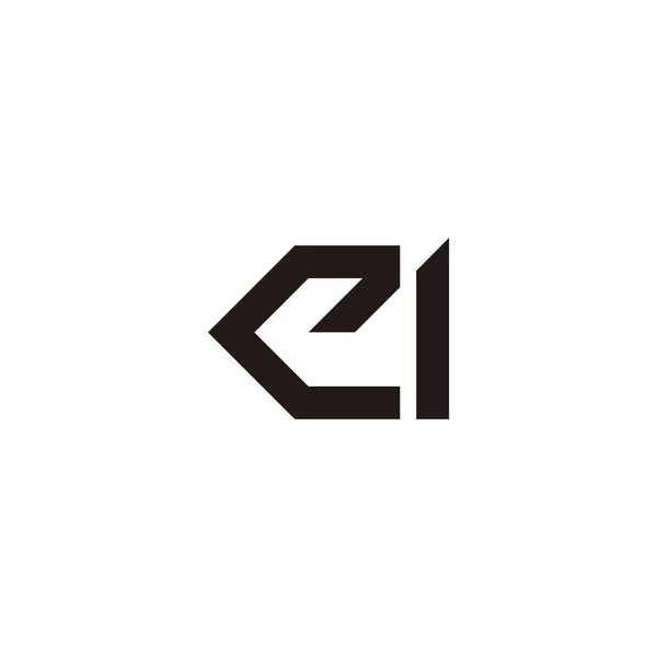 Буква Простой Геометрический Вектор Логотипа — стоковый вектор