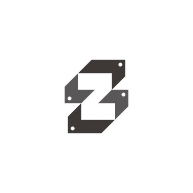 Z harfi oklar fiyat etiketi basit logo vektörü 