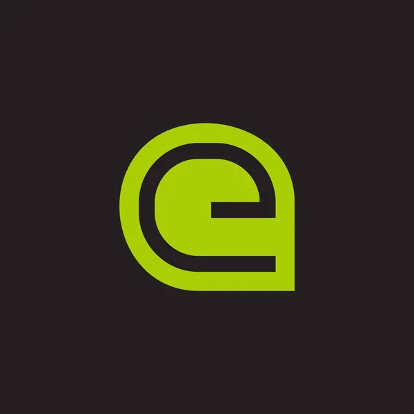 Ekosu Yeşil Yaprak Ana Hatları Logo Vektörü — Stok Vektör