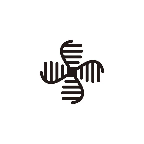 Lié Dna Chaîne Design Logo Vecteur — Image vectorielle