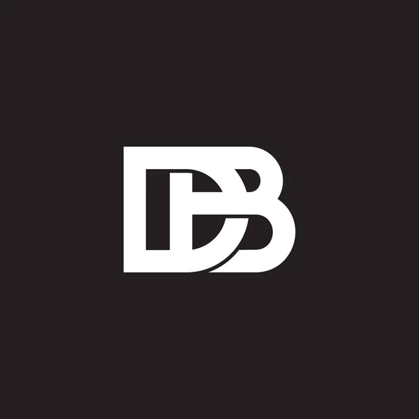字母Db链接重叠3D平面标识向量 — 图库矢量图片
