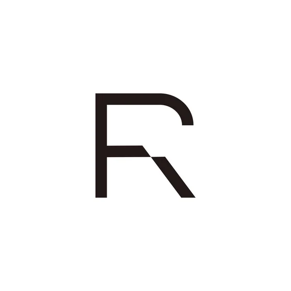 Carta Simples Linha Vinculada Logotipo Vetor — Vetor de Stock