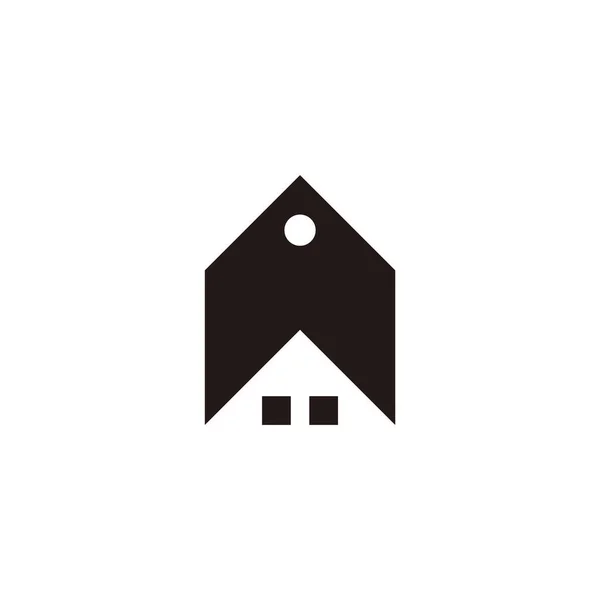 Casa Preço Tag Geometria Simples Logotipo Vetor —  Vetores de Stock