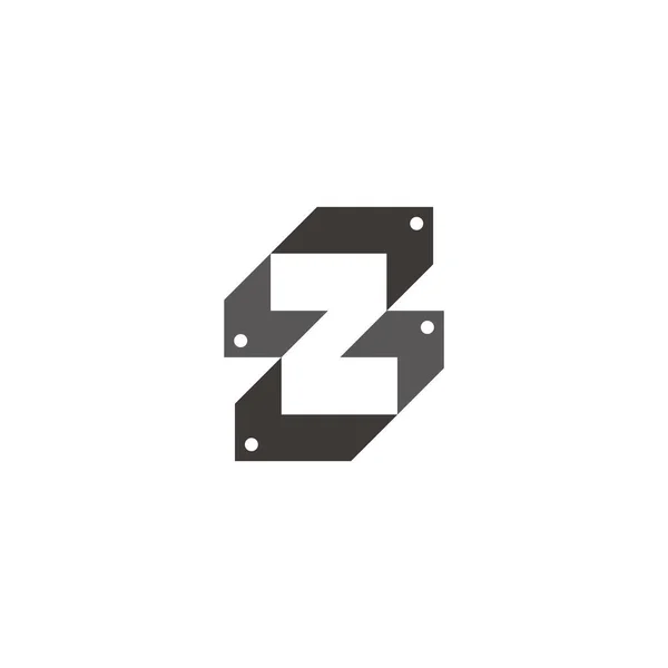 文字Z矢印価格タグシンプルなロゴベクトル — ストックベクタ
