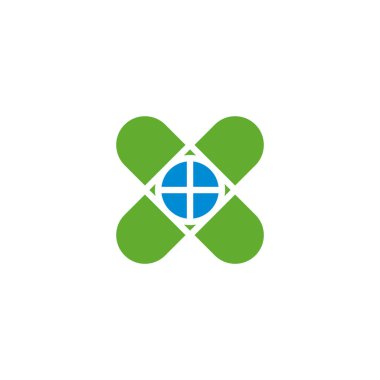 ev hapları ilaç tedavisi sembolü logo vektörü  