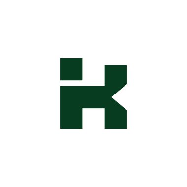 Basit geometrik güçlü logo vektörü. 