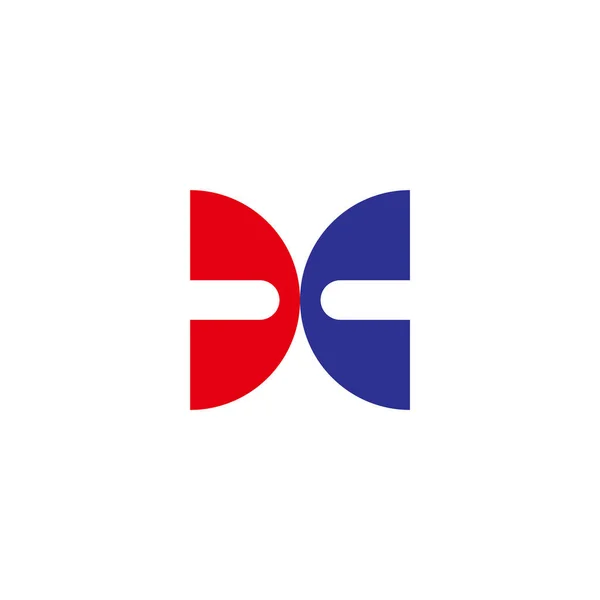 Letra Dirección Opuesta Colorido Simple Logo Vector — Vector de stock