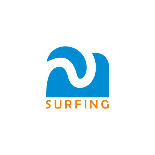 stock vector motion waves simple surfing fun logo vector 