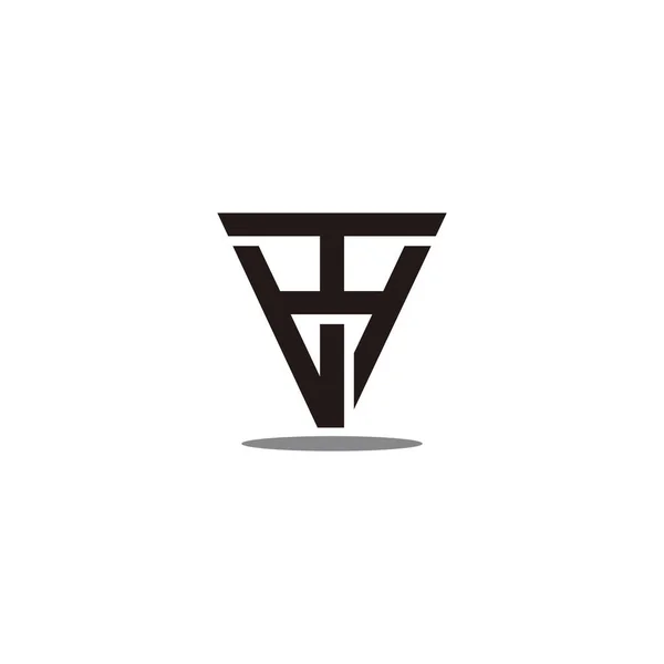 Letter Overlap Lijn Geometrische Logo Vector — Stockvector