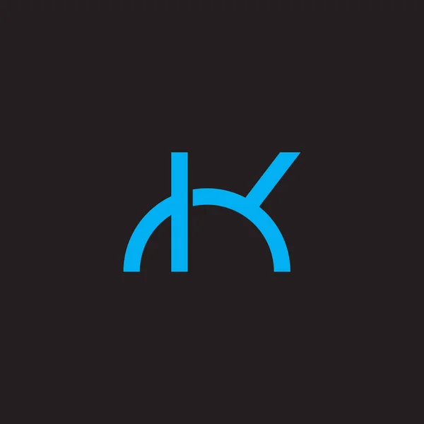 手紙Hkループラインシンプルなロゴベクトル — ストックベクタ