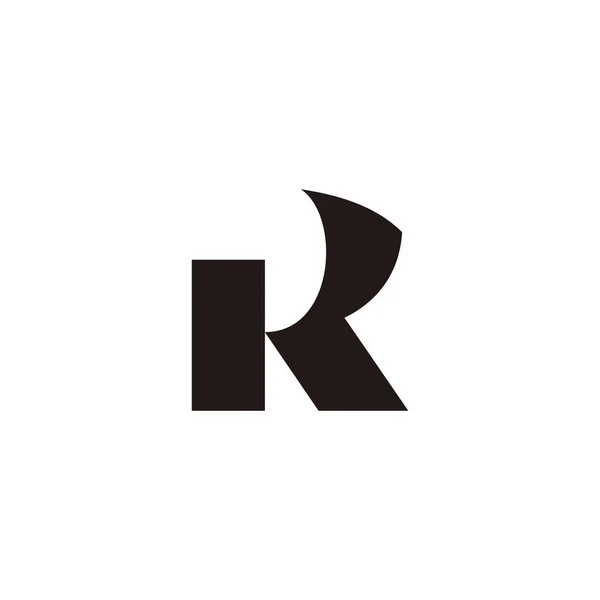 Letter Haar Symbool Eenvoudige Geometrische Logo Vector — Stockvector