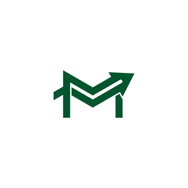Lettre Rayures Flèche Graphique Logo Vecteur — Image vectorielle
