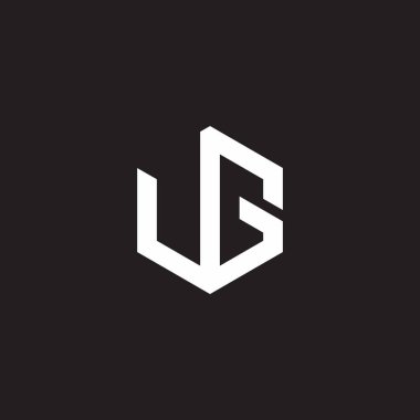 harf vg basit geometrik logo vektörü 