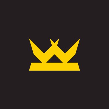 Altın madalyalı harf basit logo vektörü 