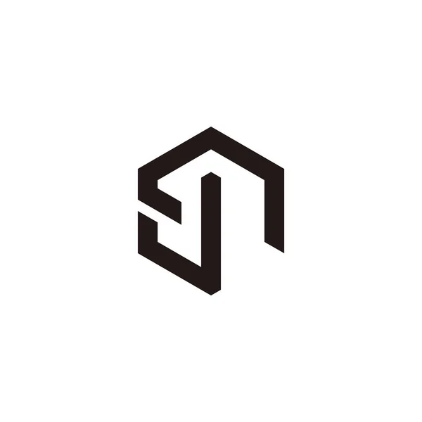 Lettre Abstrait Toit Logo Vecteur — Image vectorielle