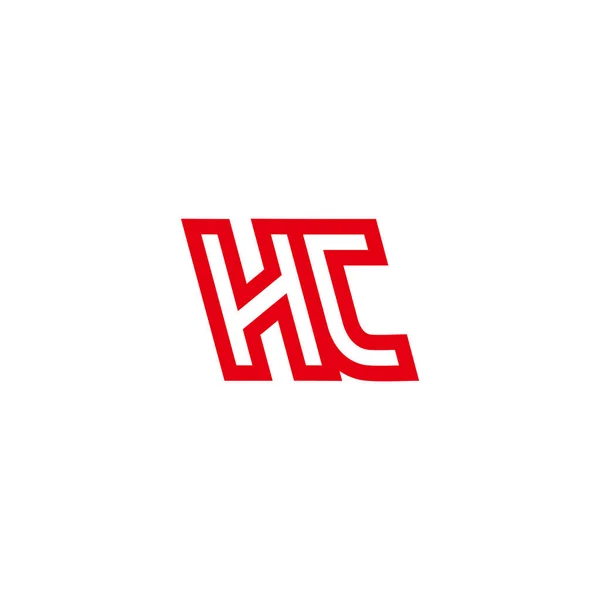 Буква Обозначает Простой Вектор Красного Логотипа — стоковый вектор
