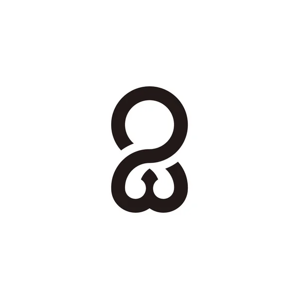 Letra Loop Vetor Logotipo Geométrico —  Vetores de Stock
