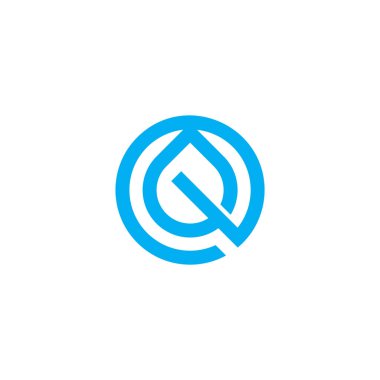 Eko harfi saf su logosu vektörü 