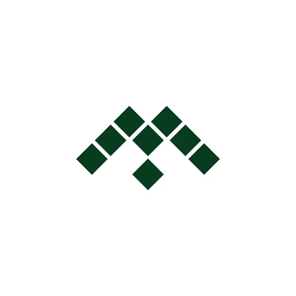 Huruf Squares Pixels Logo Vektor - Stok Vektor