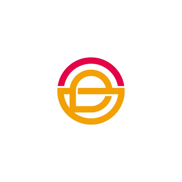 Lettre Heureux Plaisir Coloré Cercle Logo Vecteur — Image vectorielle