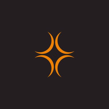 Artı orak ay tıbbi logo vektörü 