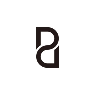 pd harfi sonsuzluk pürüzsüz logo vektörü 