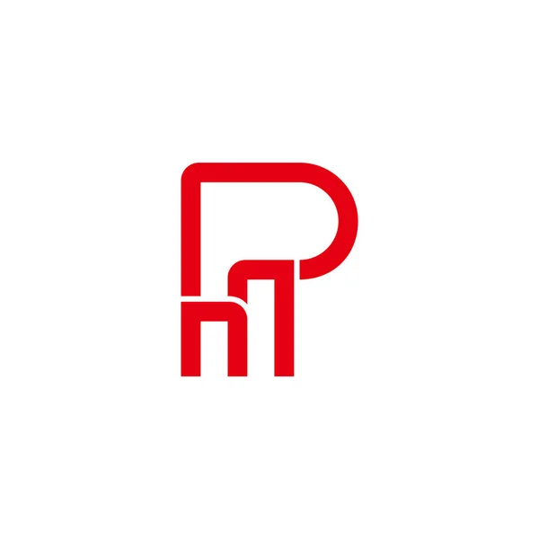 Bokstav Enkel Rand Logotyp Vektor — Stock vektor