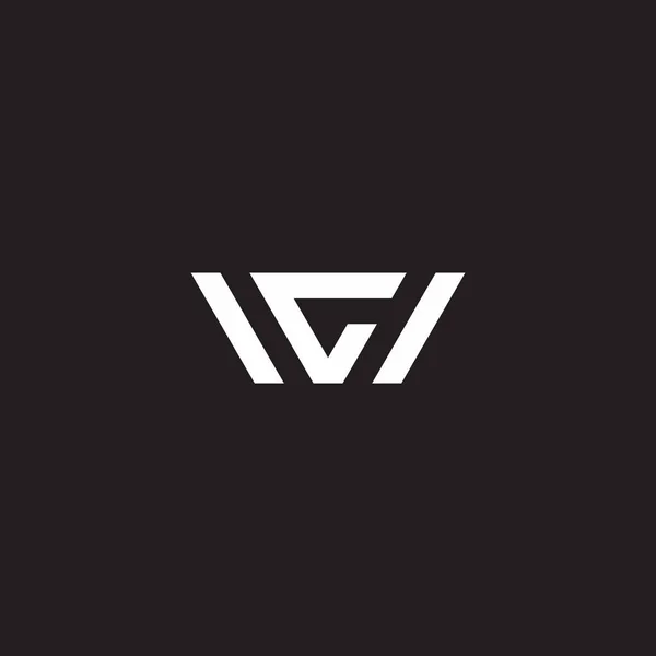 Lettre Bande Géométrique Ligne Logo Vecteur — Image vectorielle