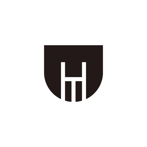 Harfi Kalkanı Basit Geometrik Logo Vektörü — Stok Vektör