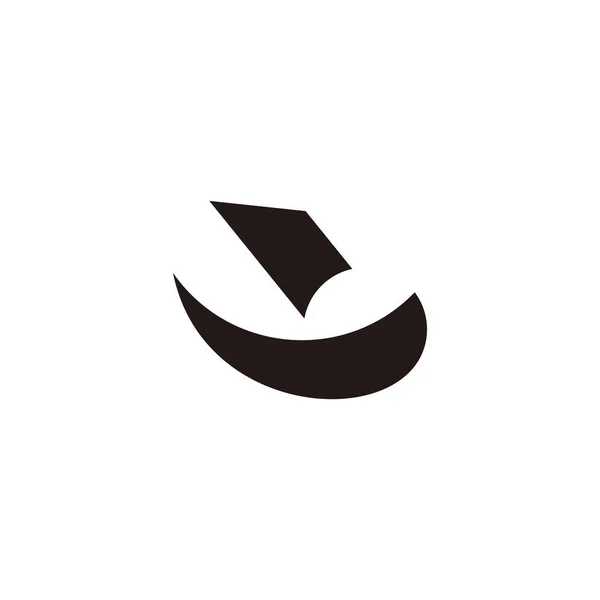 Soyut Hızlı Yelkenli Silueti Logo Vektörü — Stok Vektör