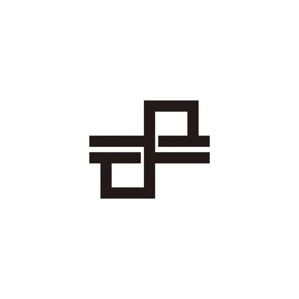 Letter Infinity Stripes Logo Vector — Stock Vector