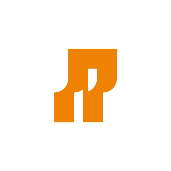 Lettre Ruban Abstrait Géométrique Logo Vecteur — Image vectorielle