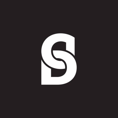 harf sd bağlı zincir basit logo vektörü 