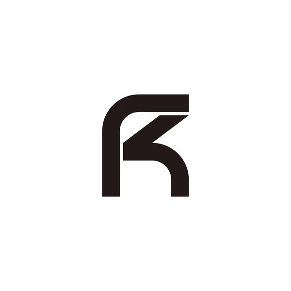 Lettera Semplice Collegato Vettore Logo Geometrico — Vettoriale Stock