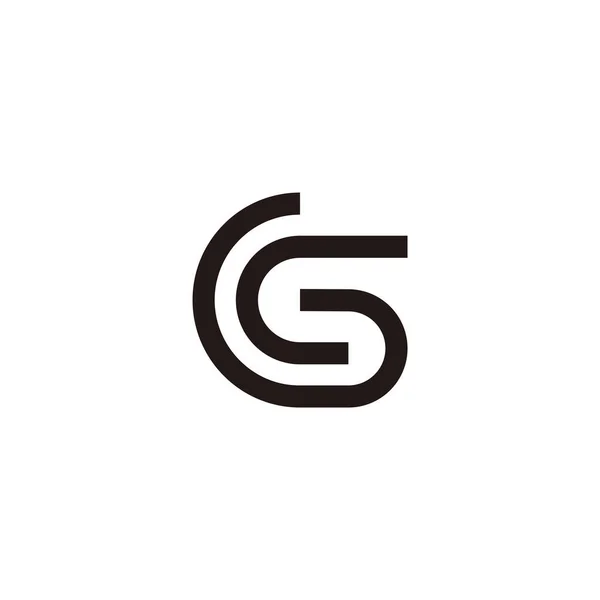 Harf Hareket Geometrik Çizgi Logo Vektörü — Stok Vektör