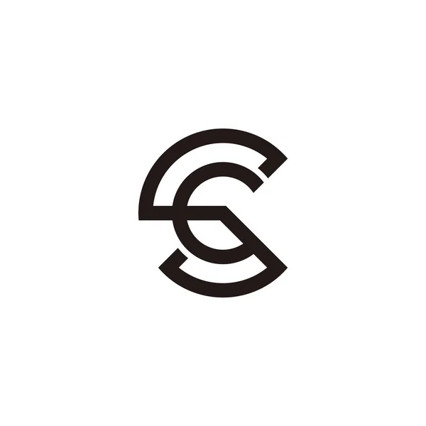Buchstabe Einfach Kreis Geometrische Linie Logo Vektor — Stockvektor