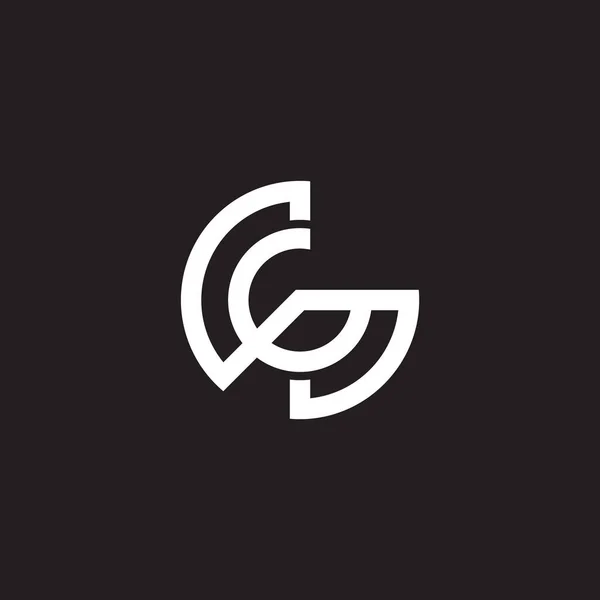 Harf Daire Geometrik Doğrusal Logo Vektörü — Stok Vektör
