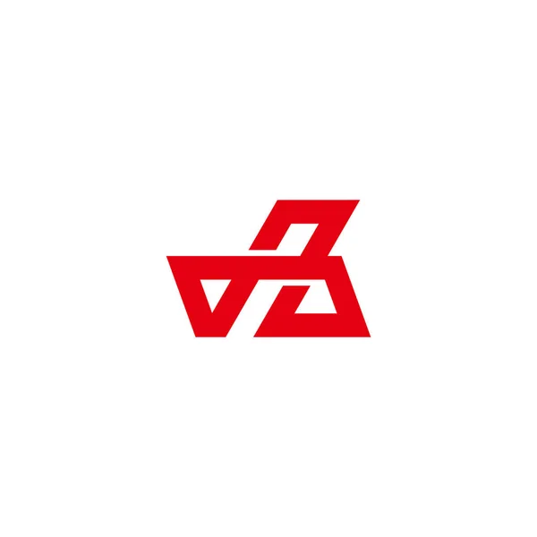 Lettre Ligne Rouge Logo Géométrique Vecteur — Image vectorielle