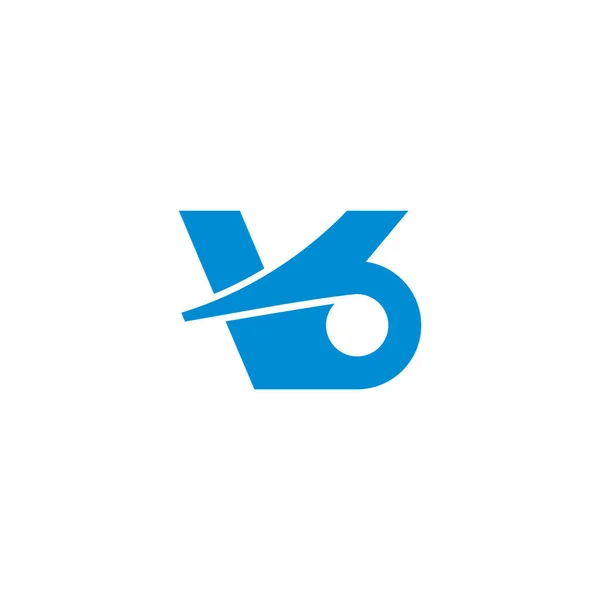 Carta Movimento Fatia Vetor Logotipo Simples — Vetor de Stock