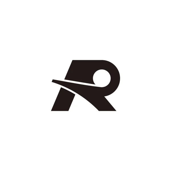 Letra Movimiento Rebanada Vector Logo Simple — Vector de stock