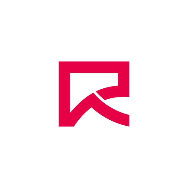 Letra Flecha Línea Geométrica Rojo Logo Vector — Archivo Imágenes Vectoriales