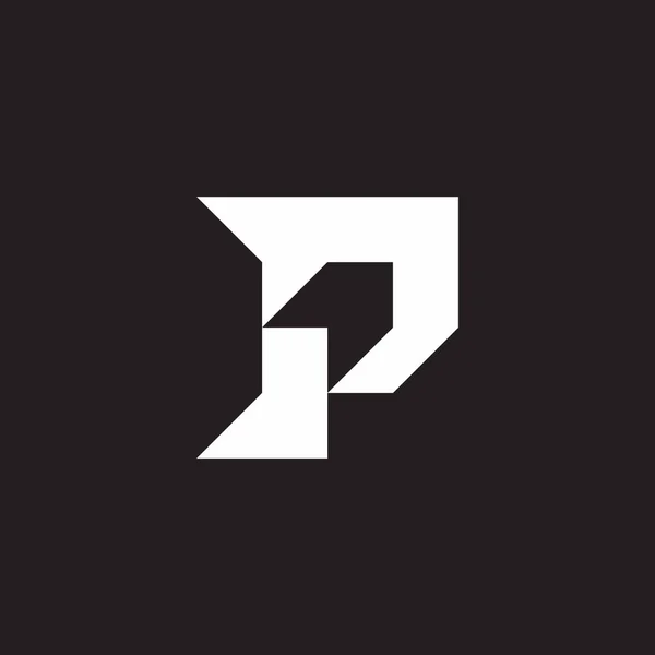 Letter Label Arrow Simple Geometric Logo Vector — Stock Vector