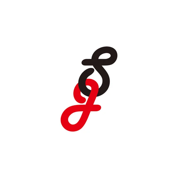 Літера Крива Кривої Барвистий Дизайн Логотип Вектор Векторна Графіка