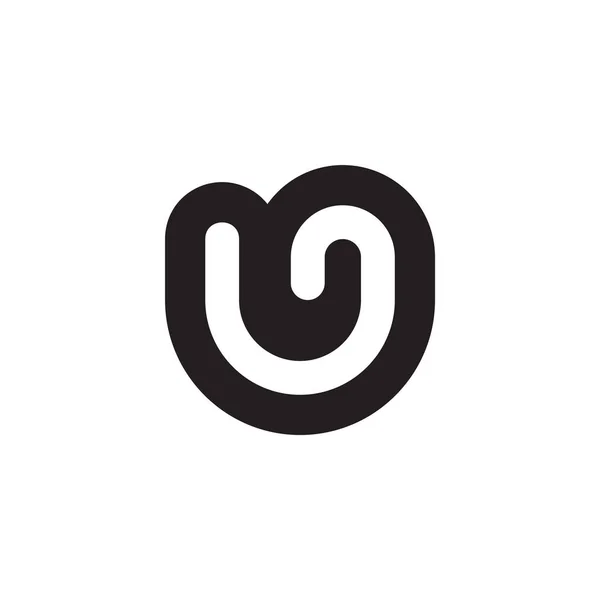 Carta Curvas Vetor Logotipo Simples — Vetor de Stock