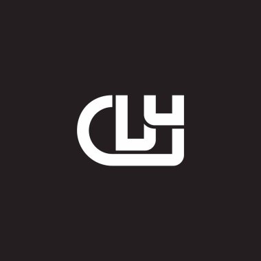 harf clu basit satır logo vektörü 