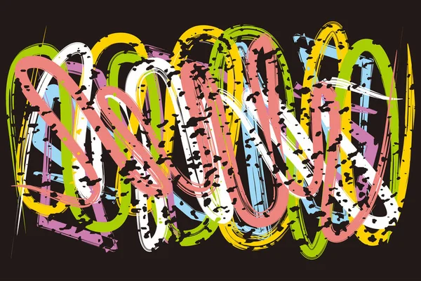 Escova Áspera Grunge Grafiti Papel Parede Vetor Fundo — Vetor de Stock
