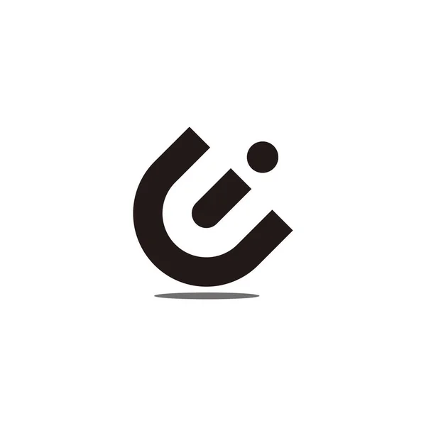 Letter Simple Geometric Cute Logo Vector — Stock Vector